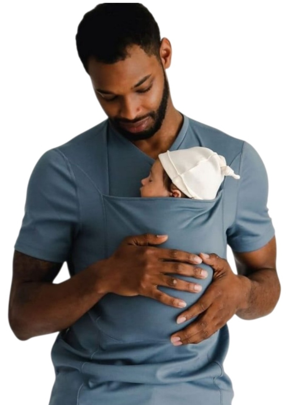 NWT LALABU Sz XL Dad Shirt V-Neck Baby Carrying Tee T-Shirt Unisex
